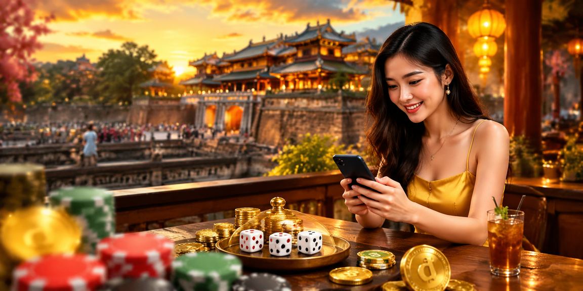 Người chơi tài xỉu xúc xắc tại Huế với cốc cà phê trên bàn – không khí giải trí buổi tối